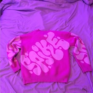 PINK SPIKE KNITTED SWEATER